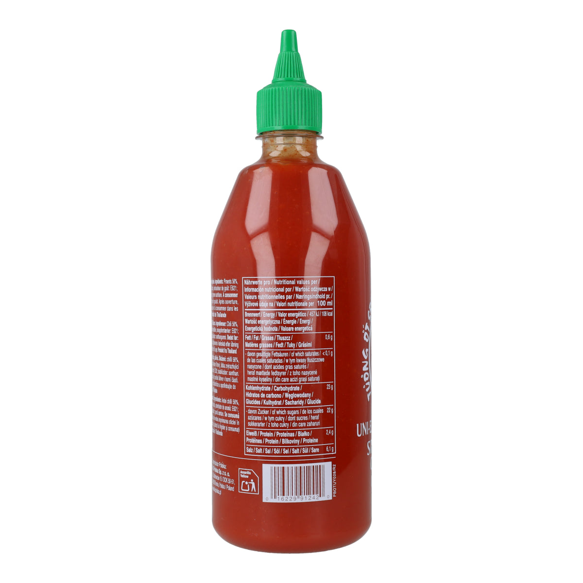 Molho de pimenta Sriracha tradicional Uni-Eagle 815g sem MSG – cremoso e picante ao estilo tailandês