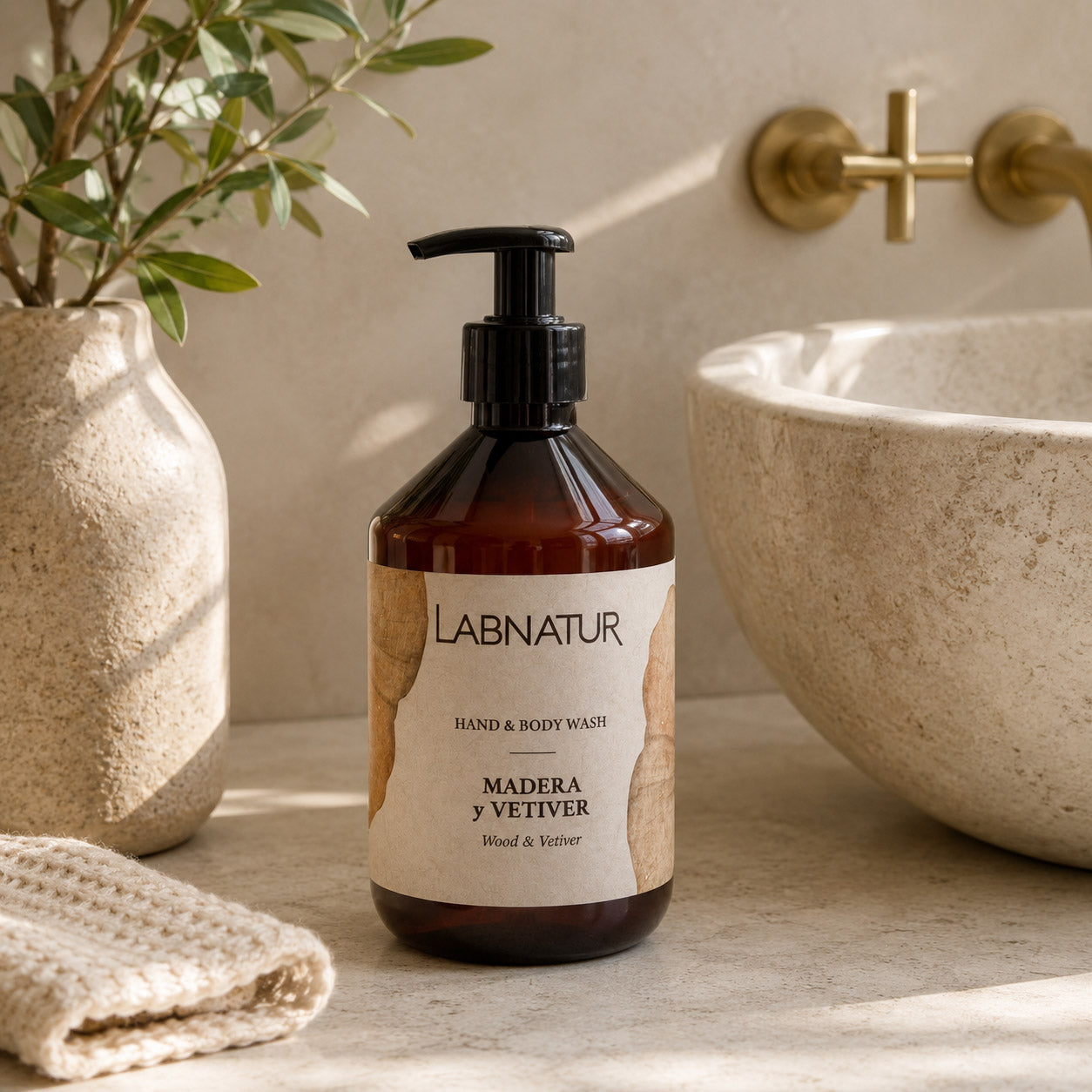 Jabón Manos y Cuerpo Bergamota y Madera Labnatur 500 ml | Aroma Amaderado y Dulce | Limpieza Suave | Vegano_1