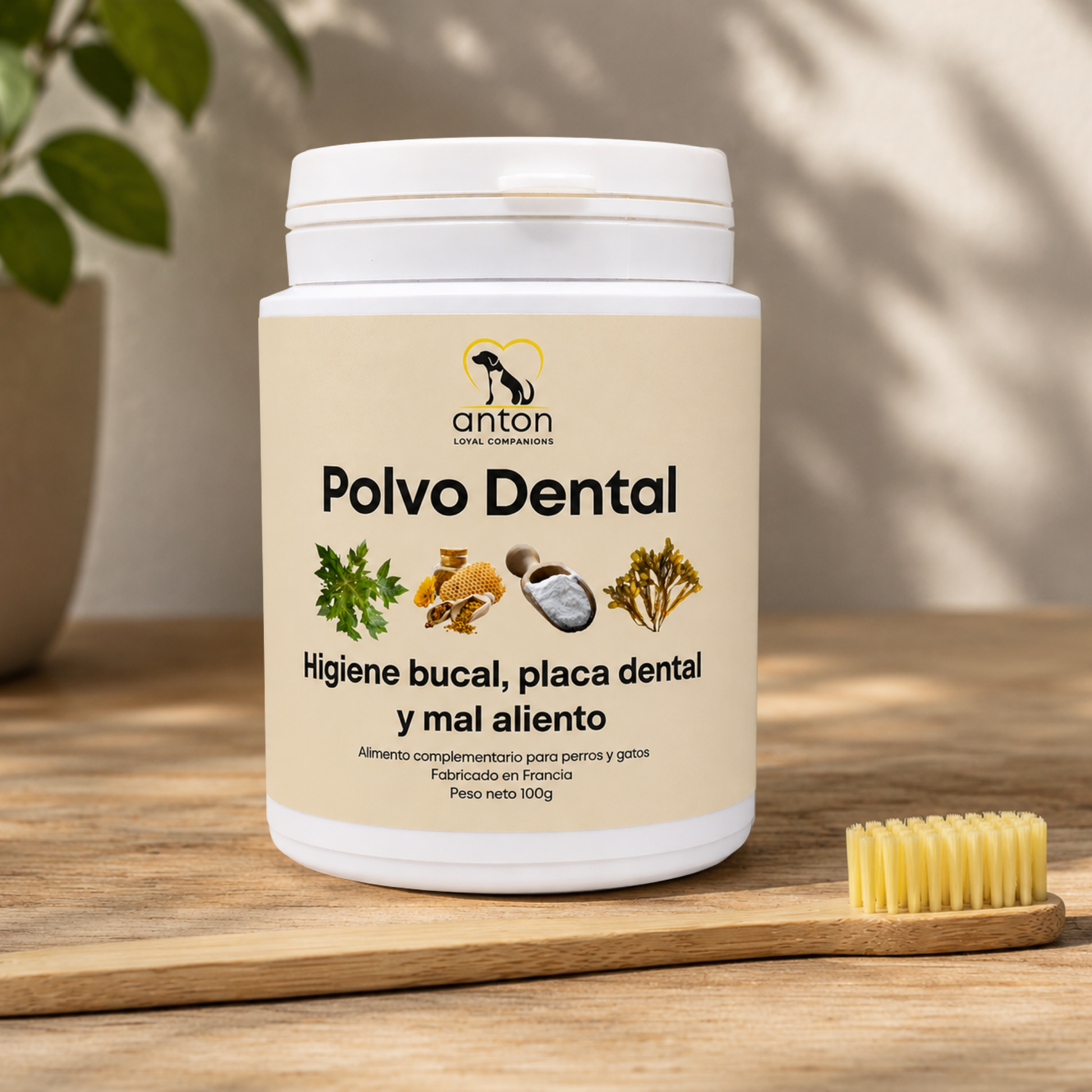 Polvo dental natural para perros y gatos – Limpieza dental, sarro y mal aliento – 100 g_5