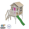 Casinha Infantil De Madera Por Painéis Masgames Visby Elevada 90 Cm Rosa.