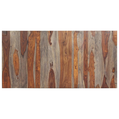 Mesa De Comedor De Madera Maciza De Sheesham Gris 180x90x76 Cm_2