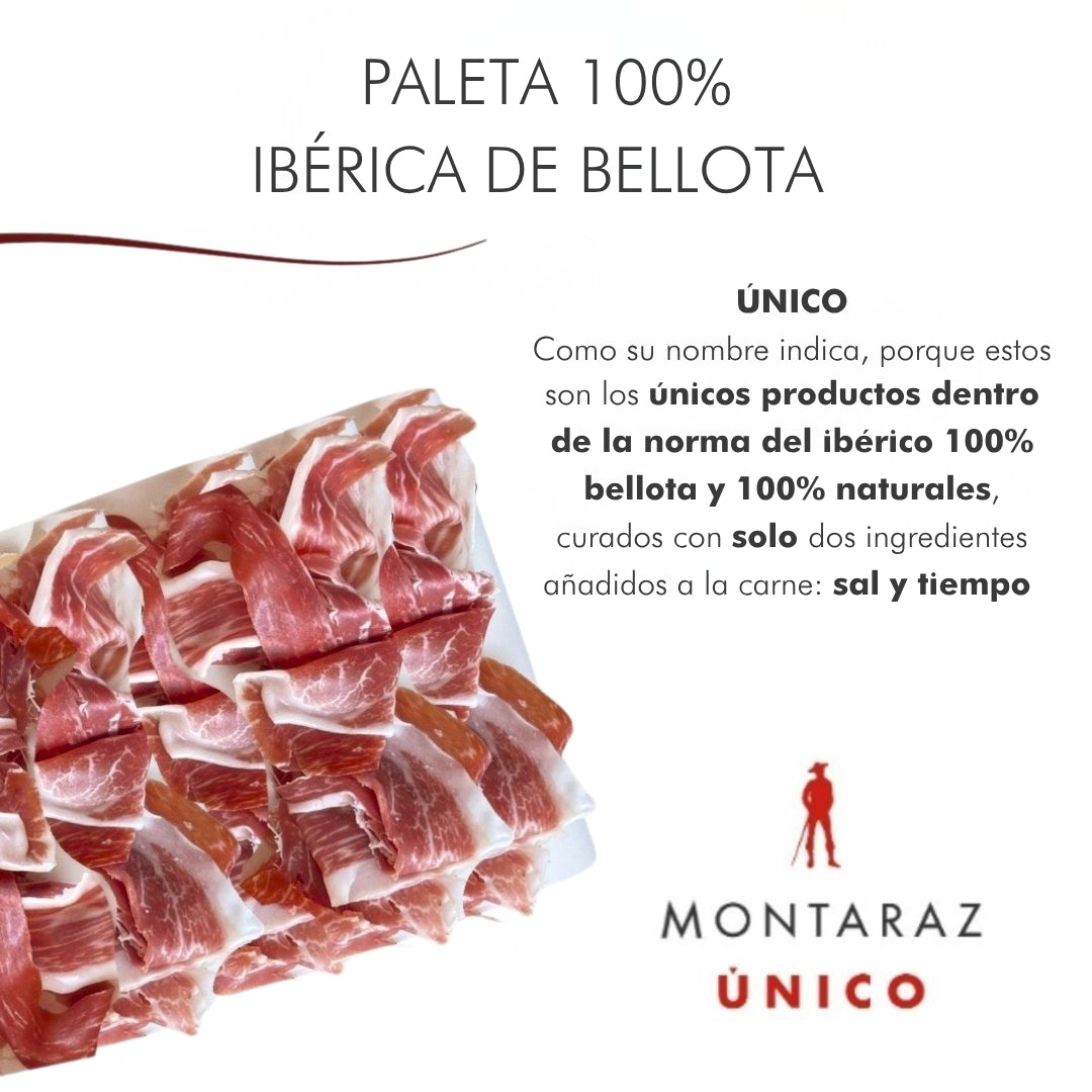 Montaraz® Caja Regalo Gourmet | 6 Loncheados De Paleta 100% Ibérica De Bellota Envasados Al Vacío (600gr) De Salamanca_1