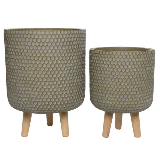 Macetero Fibra Panel De Abeja 25cm_0