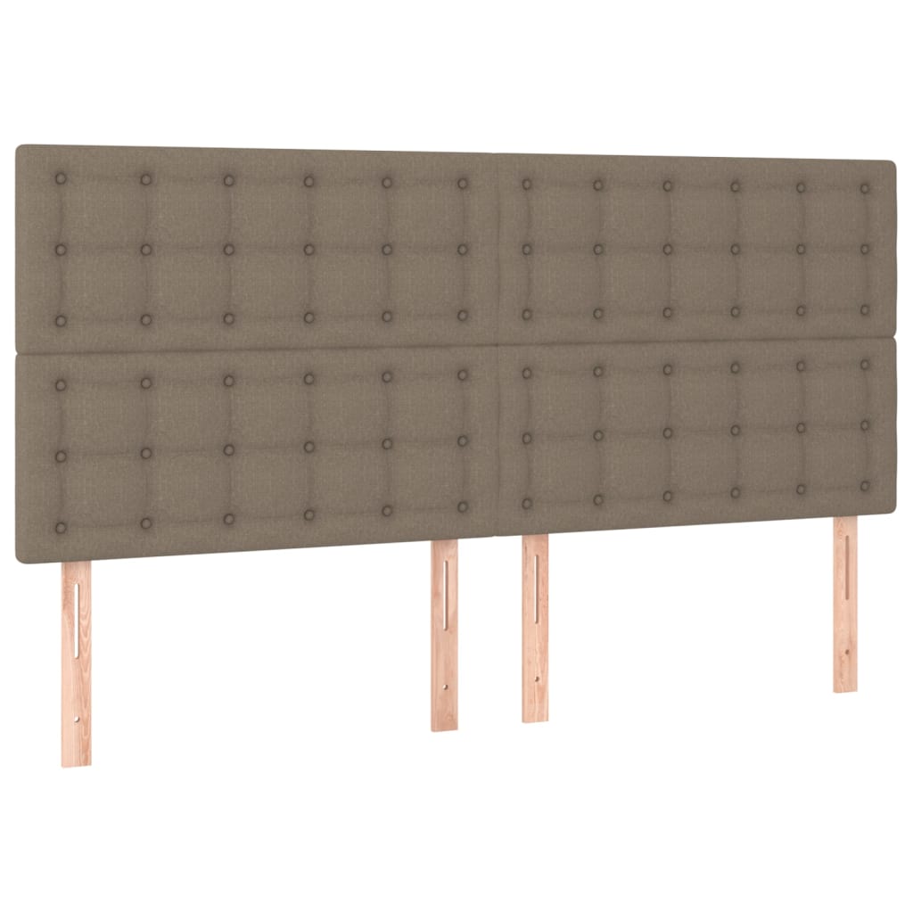Estructura De Cama Con Cabecero De Tela Gris Taupe 160x200 Cm / Vetonek_5