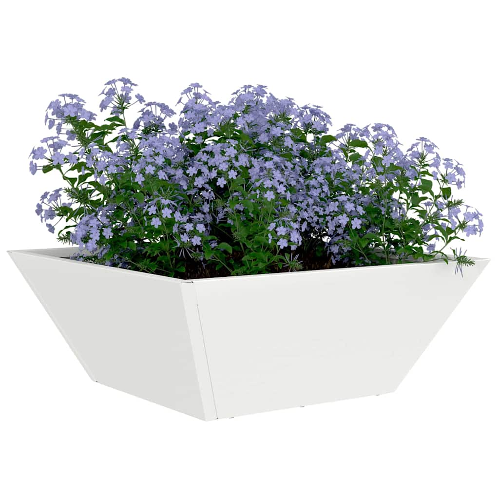 Macetero De Jardín 5 Uds. Blanco 40 X 40 X 15 Cm_2