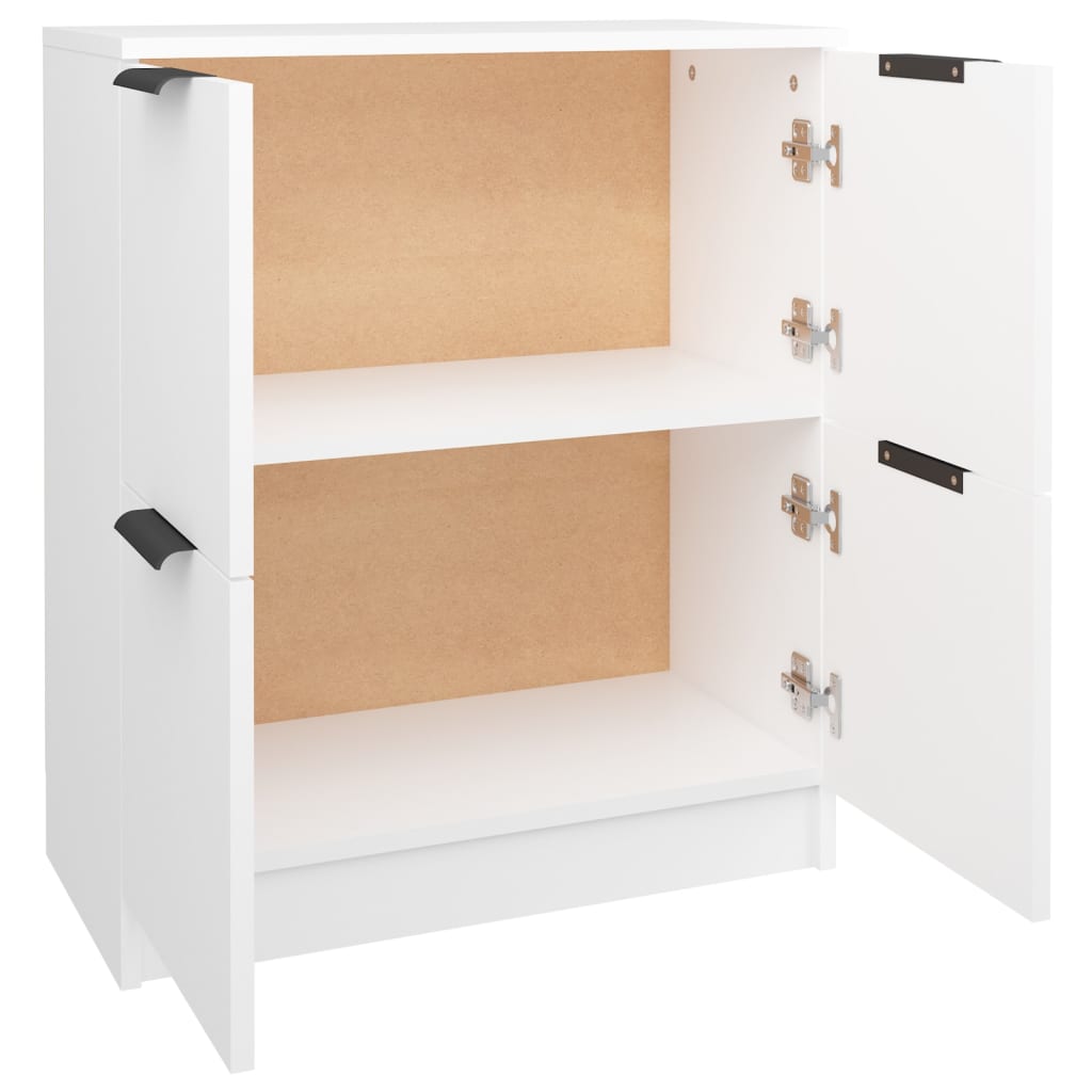 Aparador De Madera Contrachapada Blanco 60x30x70 Cm / Vetonek_2
