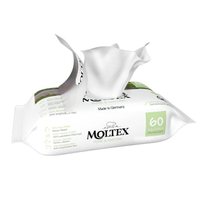 Pack de 12 toalhetes Moltex Pure &amp; Nature 60 unidades