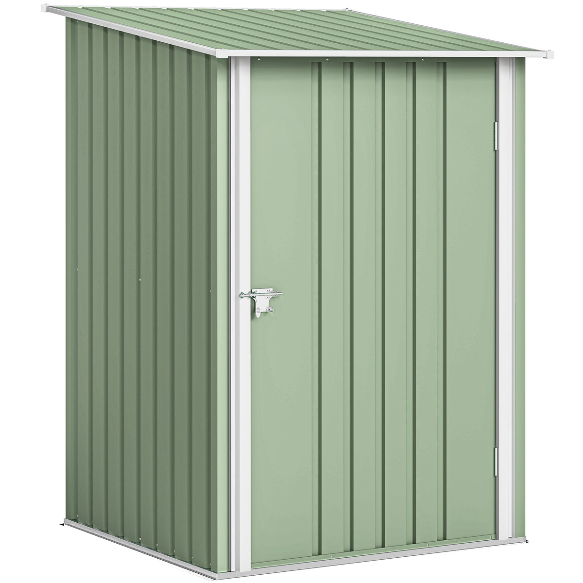 Caseta De Jardín Outsunny Acero Galvanizado Verde 100x103x160 Cm_0