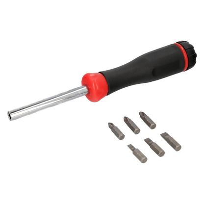 Juego De Puntas Con Destornillador  1/4 7 Piezas. Acero Cromo Vanadio, Kit Destorpuntas, Puntas Destornillador.