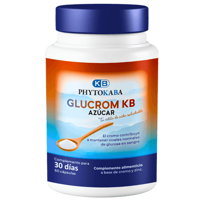 Glucrom Kb 60 Cápsulas A Base De Cromo Y Zinc