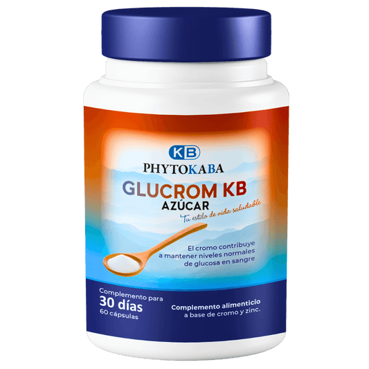 Glucrom Kb 60 Cápsulas A Base De Cromo Y Zinc
