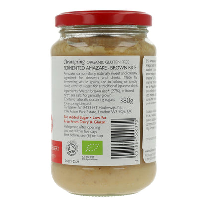 Arroz integral biológico Clearspring Amasake, 380 g