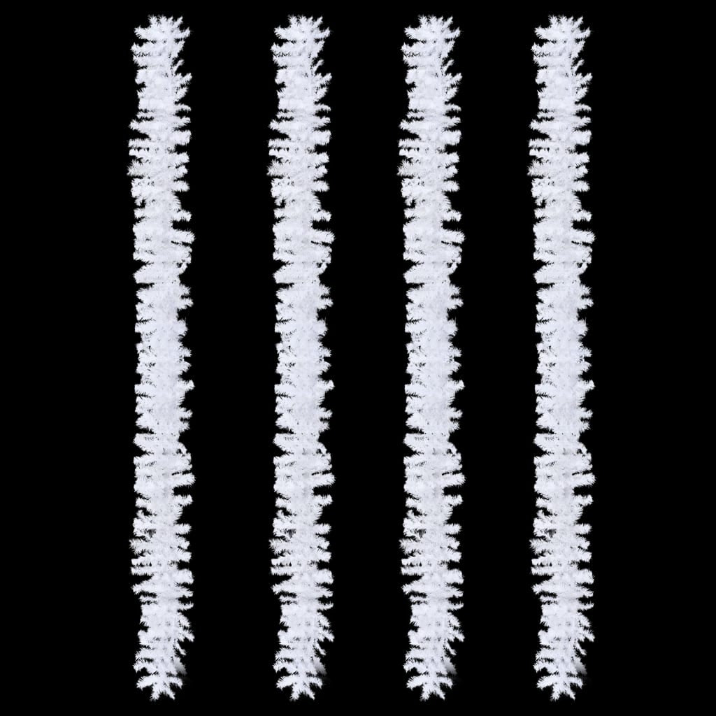 Vidaxl Guirnaldas De Navidad 4 Unidades Pvc Blanco 270 Cm_1