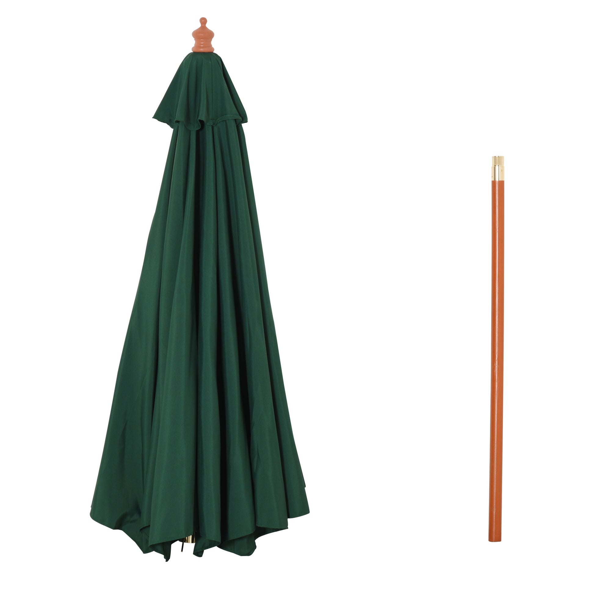 Outsunny Sombrilla De Madera Ajustable Ventilación Sistema Polea Ø257x253cm_4