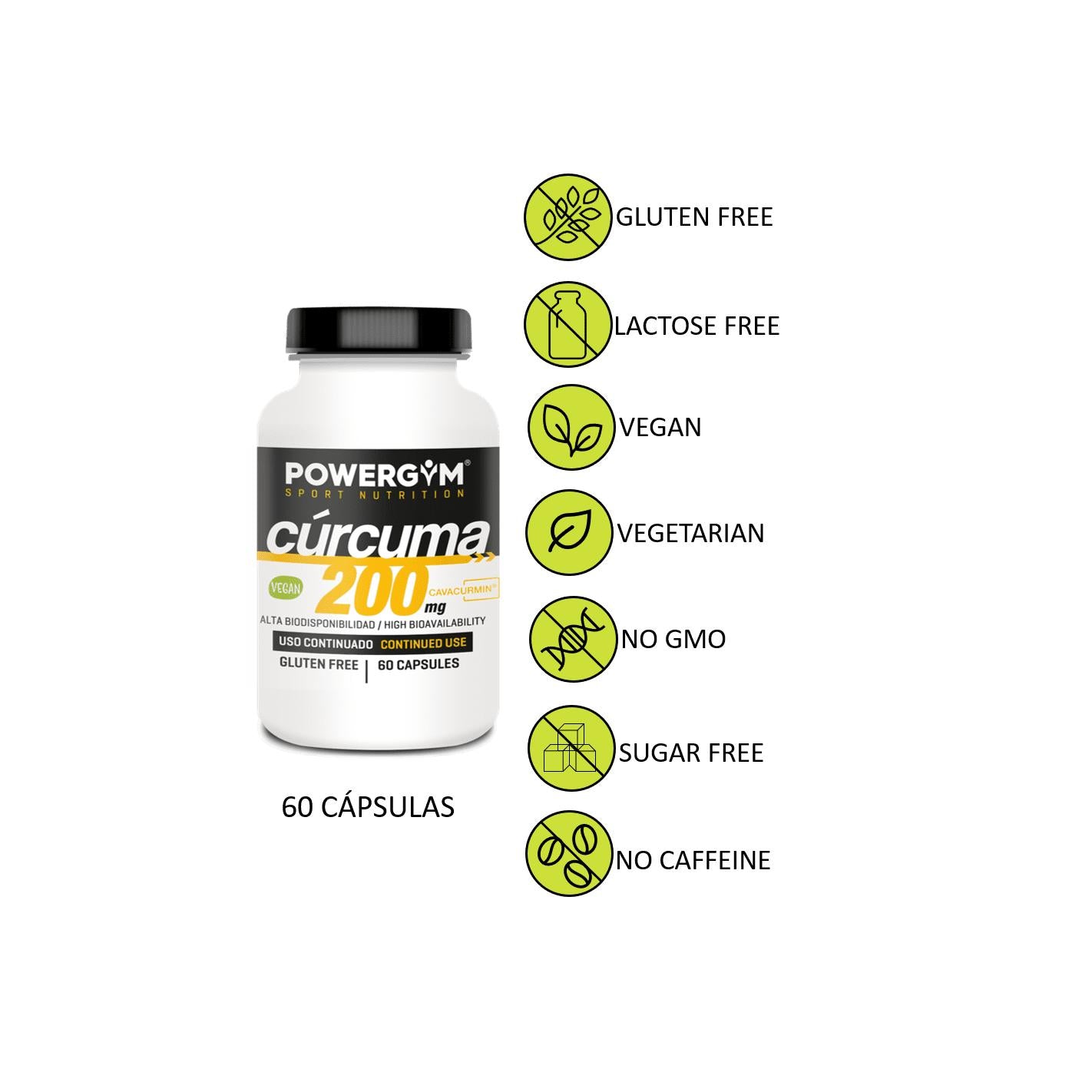 Cúrcuma Powergym 60 cápsulas