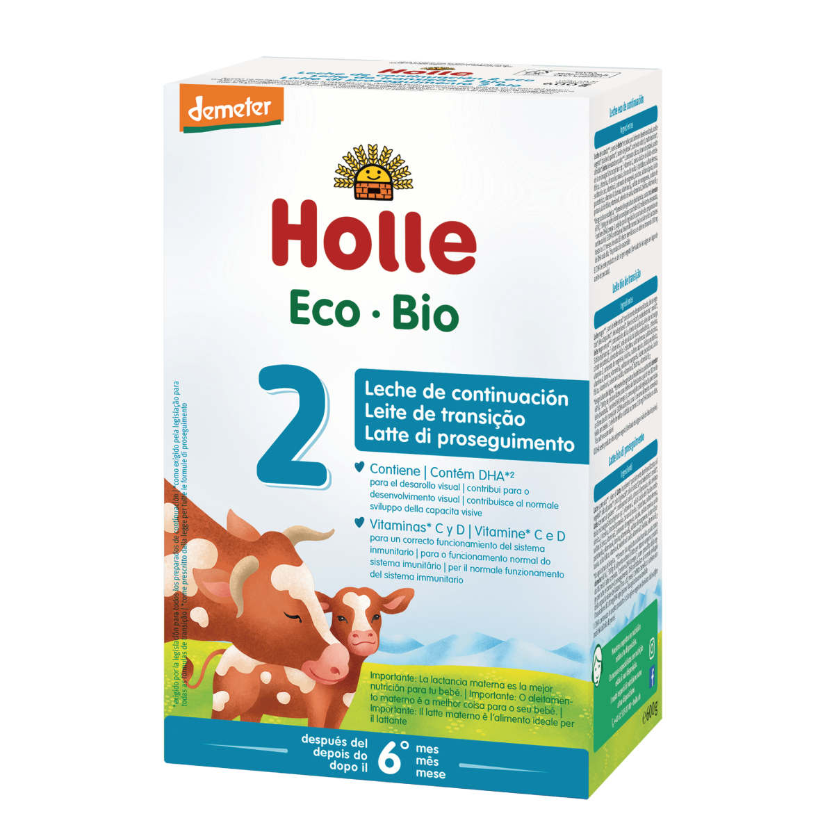 Leite de transição biológico Holle nº 2 (+6 meses) 600 g