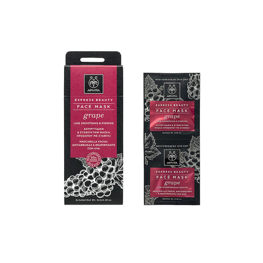 Máscara facial antirrugas Apivita Express Beauty 2 x 8 ml
