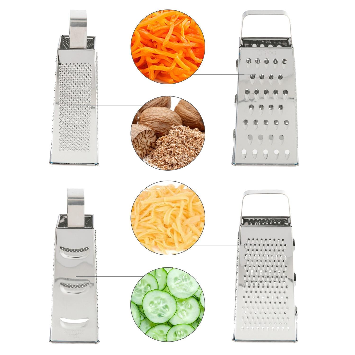 Rallador Acero Inoxidable, 4 Cortes Diferentes, Vertical._2