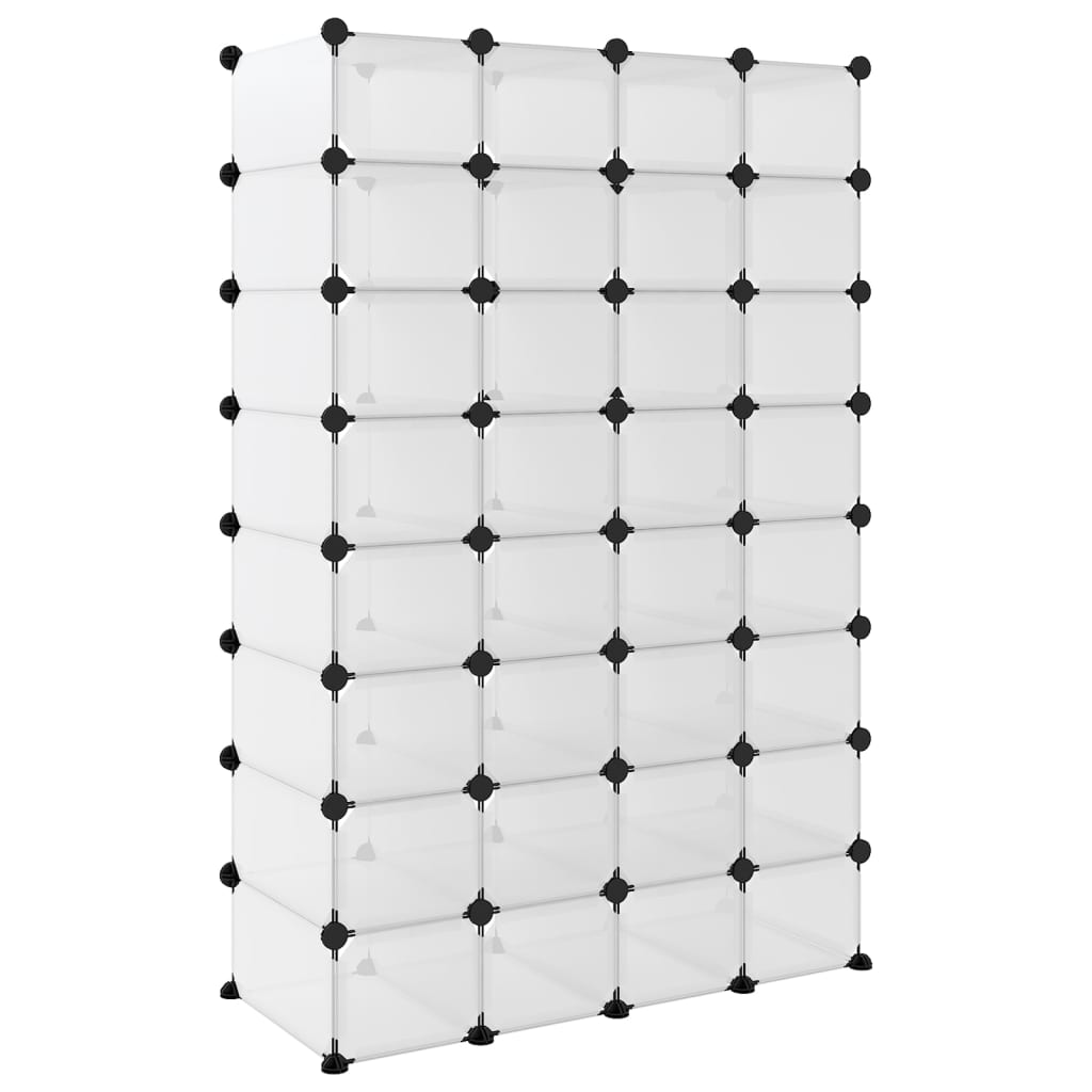 Zapatero Pp Transparente 93x36,5x140 Cm / Vetonek_3