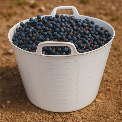 Capazo De Plástico Flexible Para Uso Alimentario. Asa Reforzada (blanco, 42l). Sin Bpas. Restaurantes, Vendimia..._4