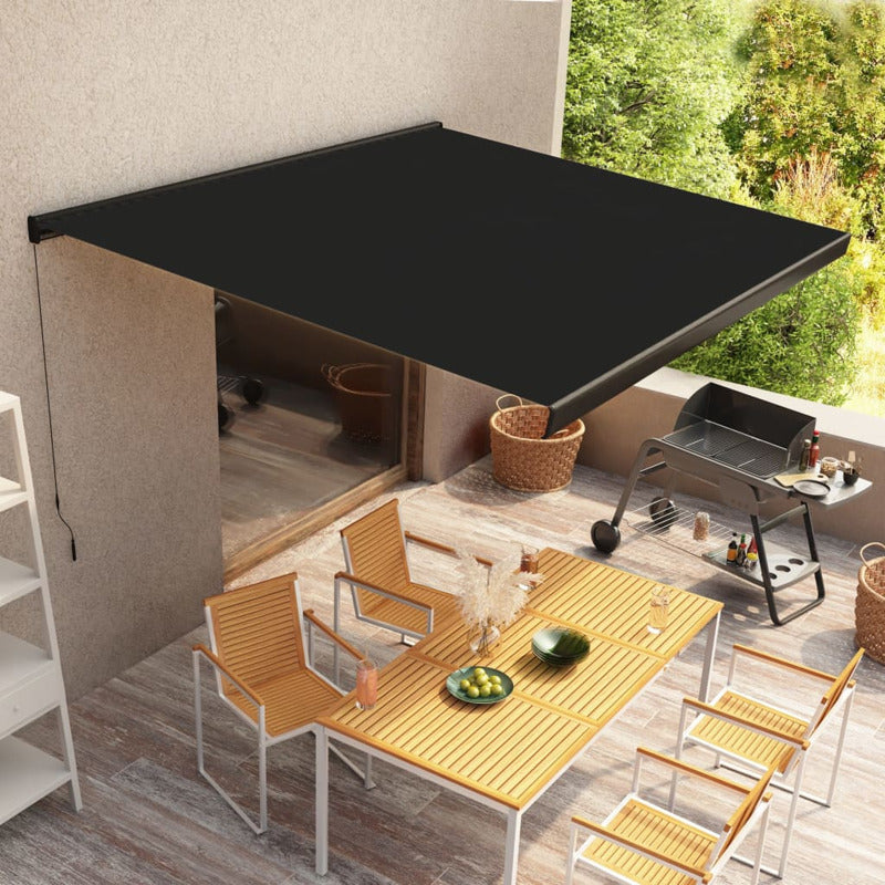 Vidaxl Toldo De Carrete Manual Gris Antracita 350x250 Cm_1