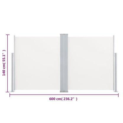 Vidaxl Toldo Lateral Retráctil Color Crema 140x600 Cm_2