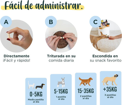 Wolf Belly Stay Strong Cálcio para cães e gatos Suplemento alimentar BARF 30 comprimidos