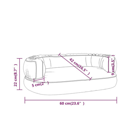 Vidaxl Cama Para Perros De Espuma Cuero Sintético Marrón 60x42 Cm_2