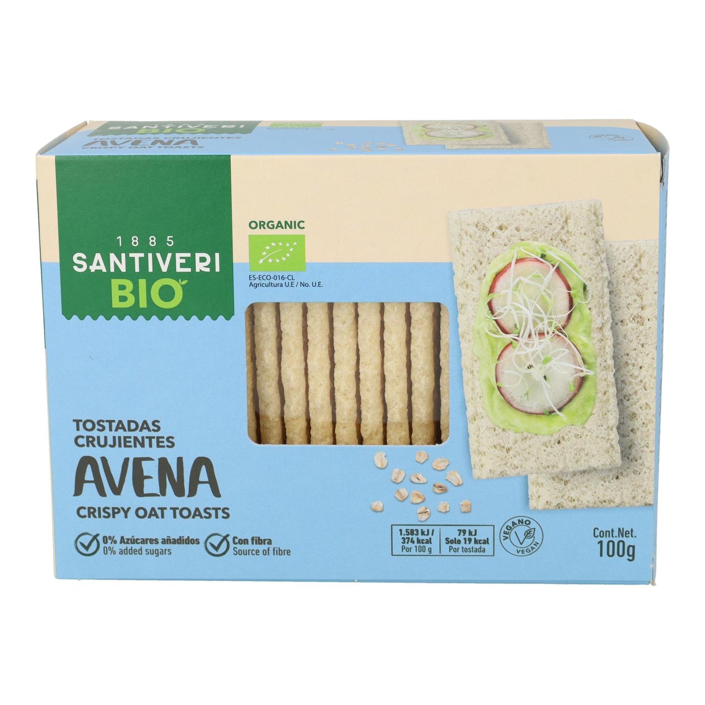 Tosta de Aveia Leve e Crocante Santiveri 100 g