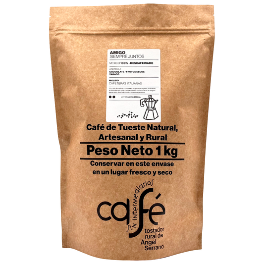 Cafe Sin Intermediarios Café Descafeinado Amigo Molido Italiana (moka) 1 Kg_0