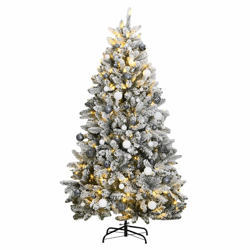 Vidaxl Árbol De Navidad Artificial Con Bisagras 300 Led Y Bolas 300 Cm_0