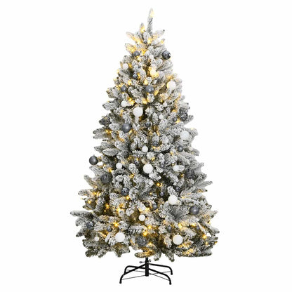 Vidaxl Árbol De Navidad Artificial Con Bisagras 300 Led Y Bolas 300 Cm_0
