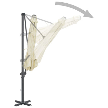 Vidaxl Sombrilla De Jardín Voladiza Con Palo De Aluminio Arena 300 Cm_3