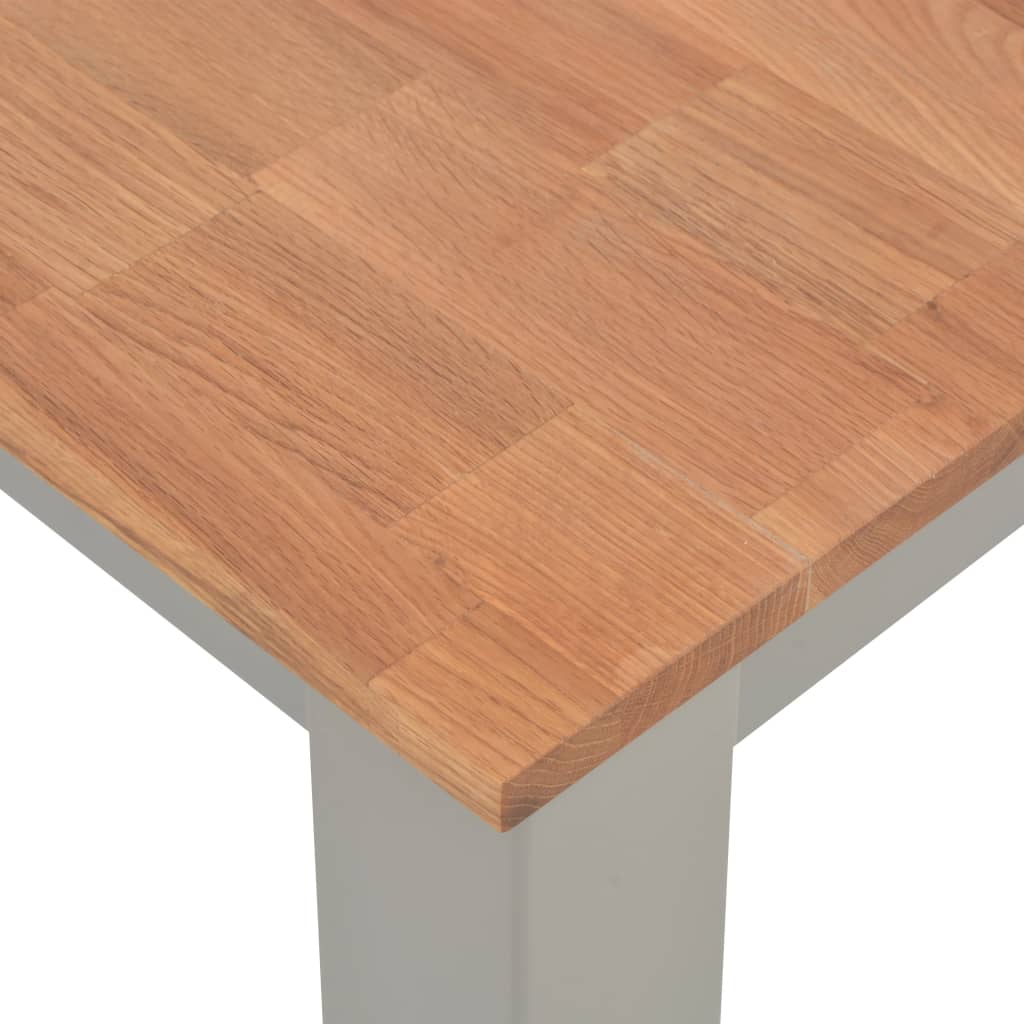 Mesa De Comedor Madera Maciza De Roble 180x90x74 Cm_2