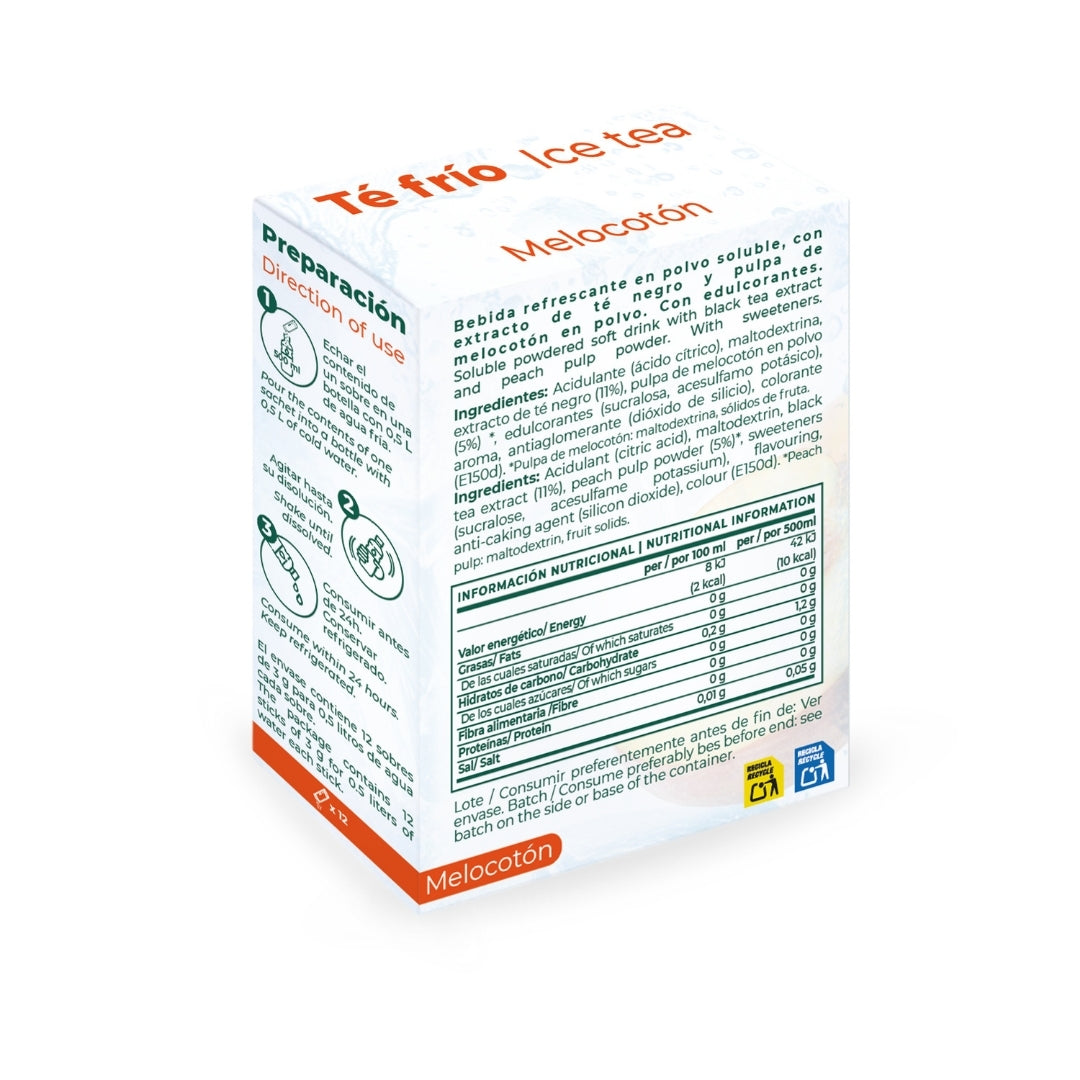 Te Frio Melocoton En Polvo - 12 Sobres de 3 Gramos Torafood_1