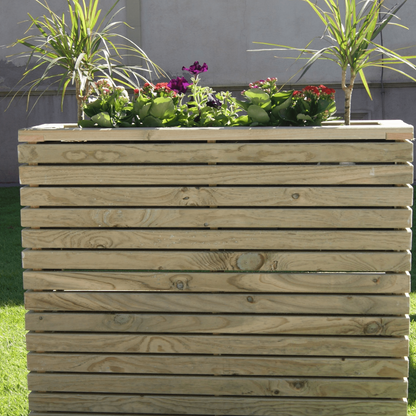Jardinera Luxe Torre De Madera Tratada Vidahuerto 120x30x90 Cm._4
