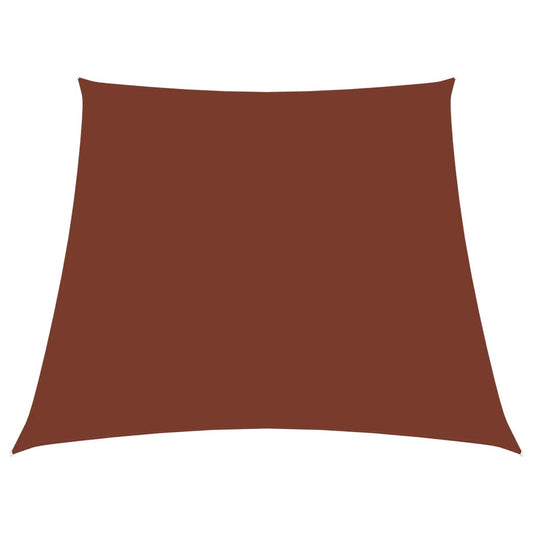 Vidaxl Toldo De Vela Trapezoidal Tela Oxford Terracota 3/4x3 M_0
