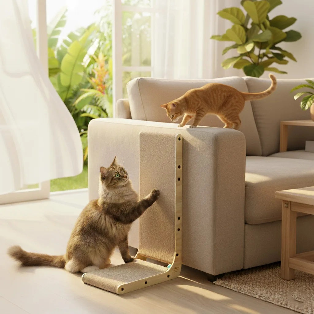 Rascador Para Gatos Litoral En Forma De L Estable Con Doble Uso Althea Living 68x42x29cm_4