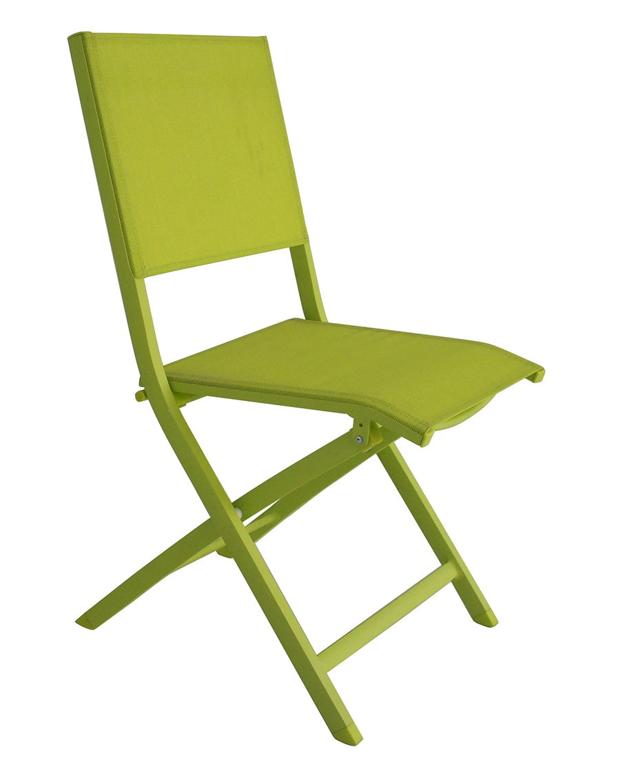 Lote De 2 Sillas Plegables Texaline Verde - Mobiliario De Jardín -47x60xh86cm_0