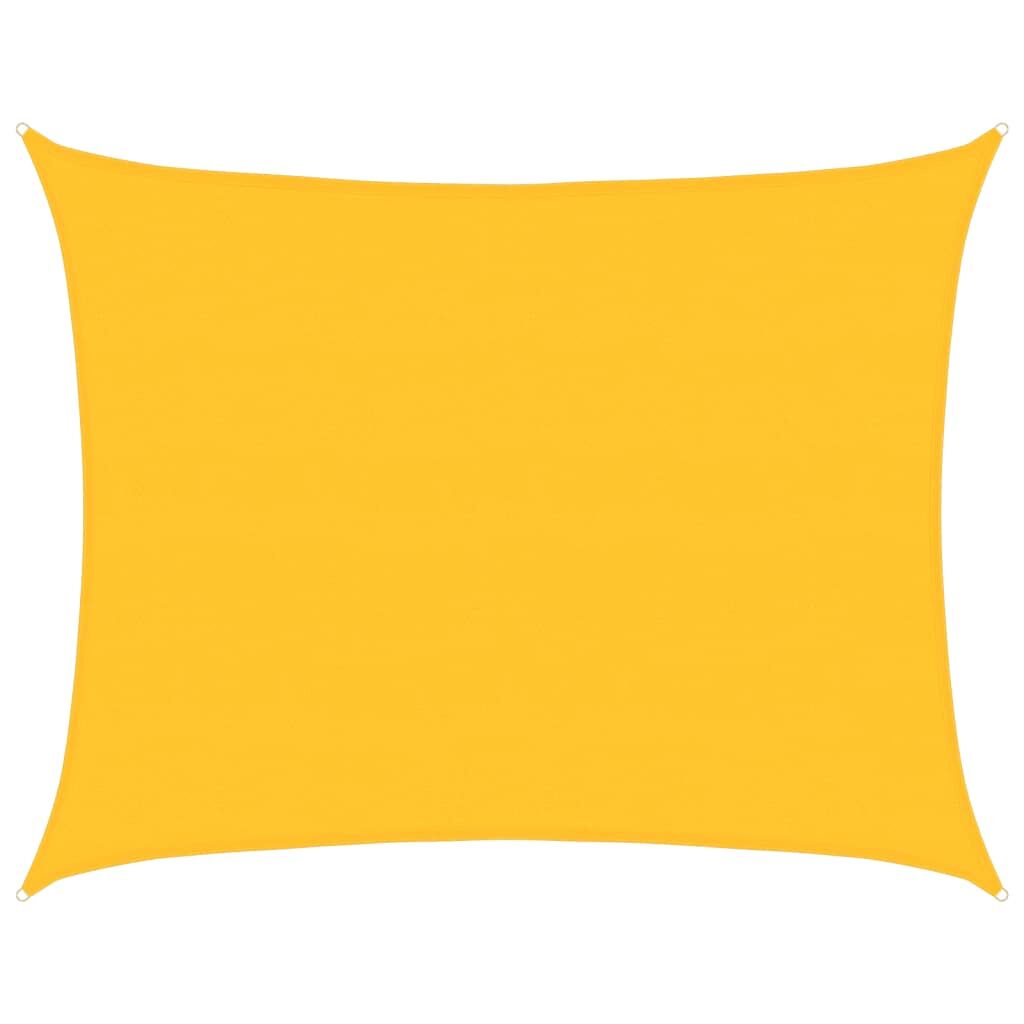 Vidaxl Toldo De Vela Rectangular Hdpe Amarillo 160 G/m² 6x8 M_0