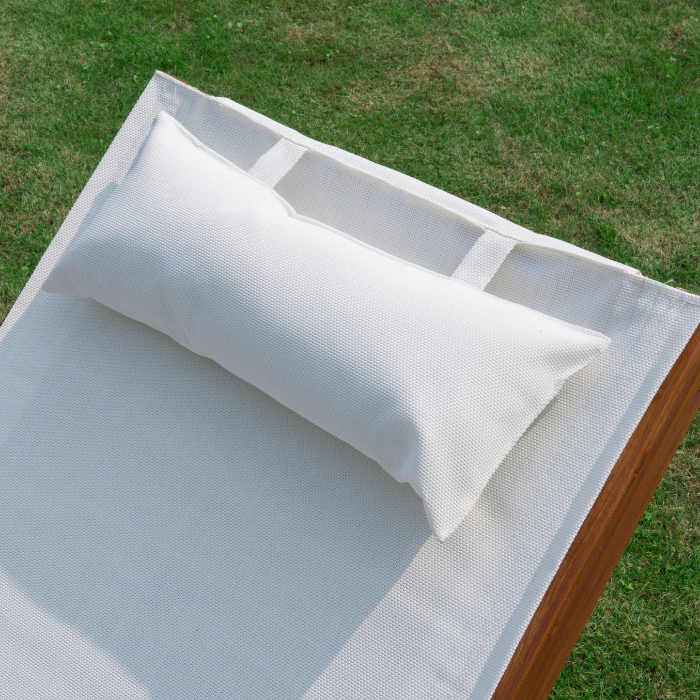 Outsunny Tumbona Tipo Hamaca Jardín Terraza Piscina O Patio 165x72x70cm Blanco_4