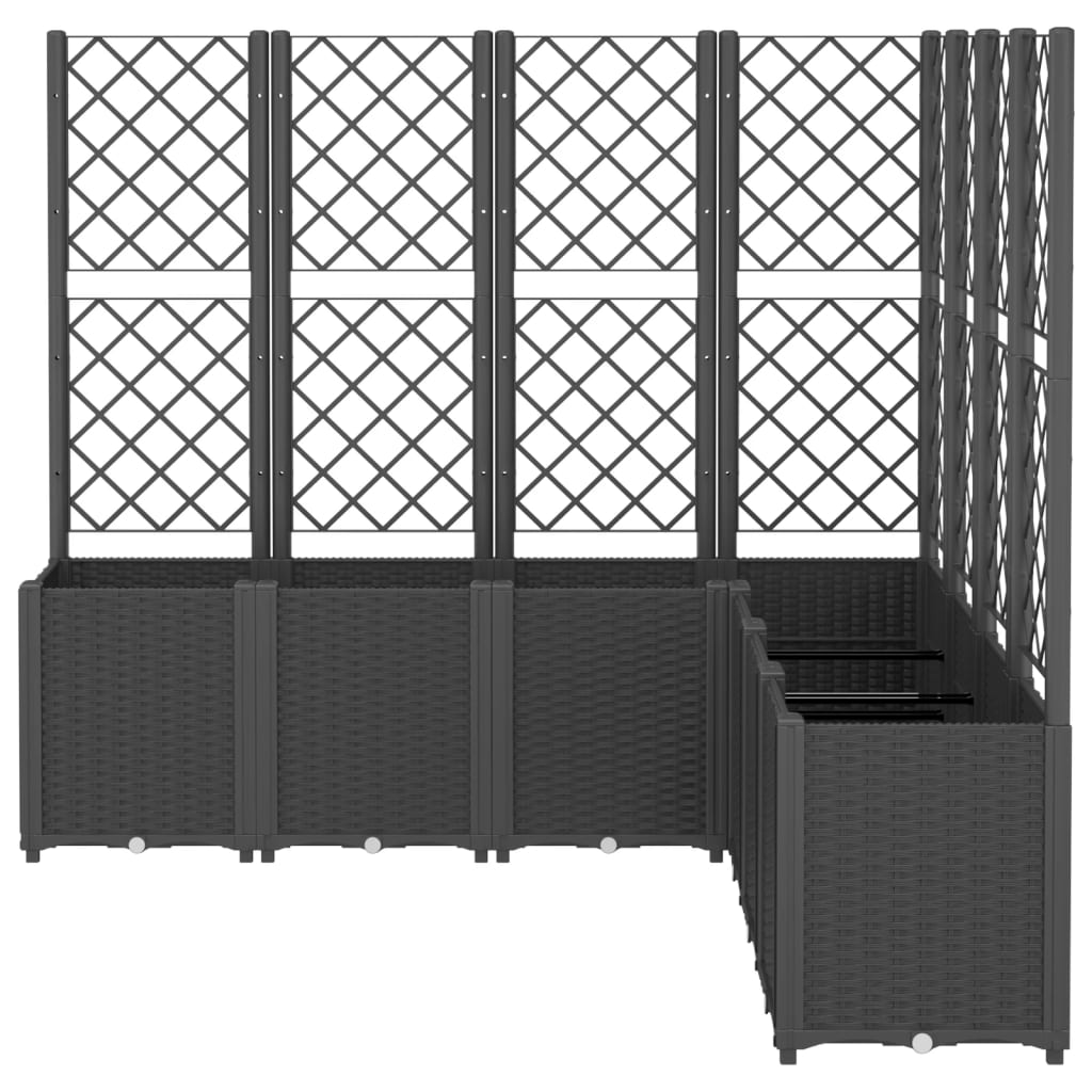 Jardinera Con Enrejado Pp Negro 160x160x140 Cm_2