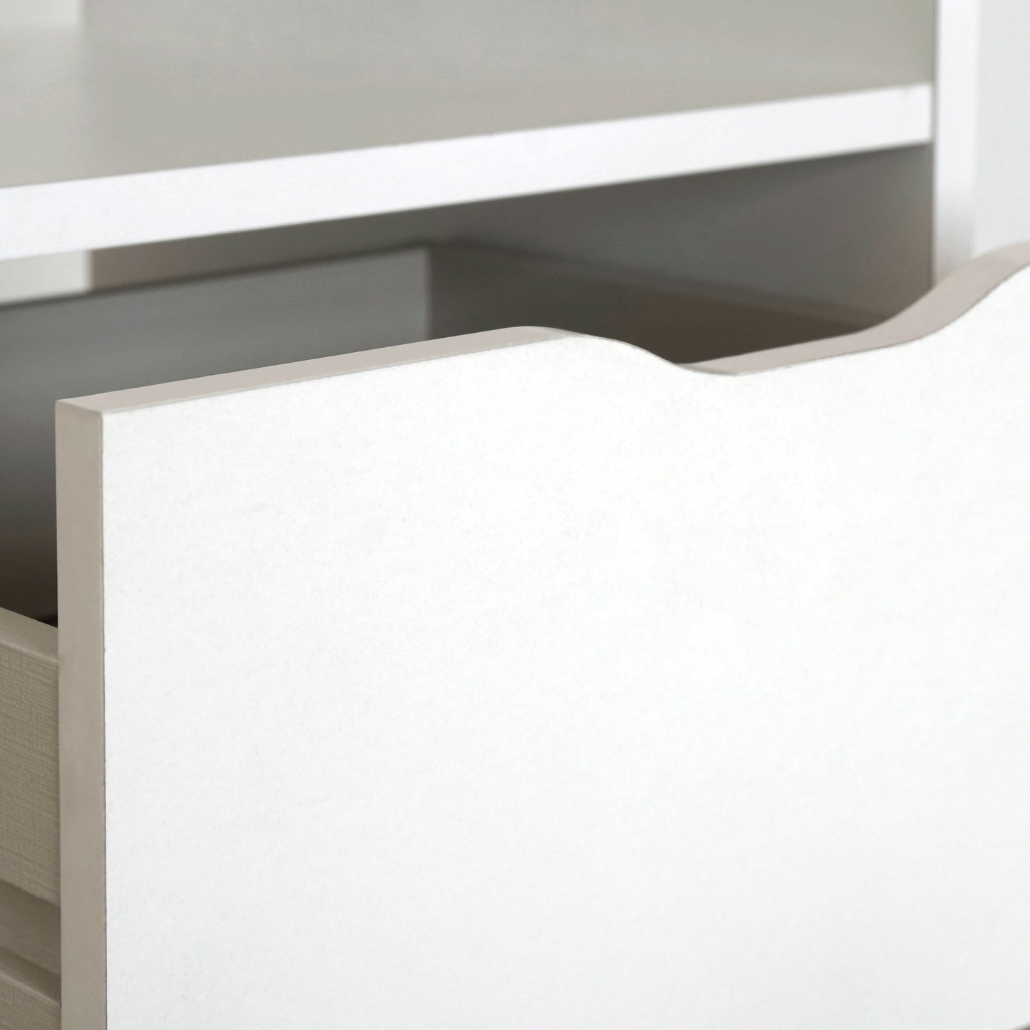 Escritorio, Mesa De Ordenador 76x115x50cm 2 Cajones, Oficina, Habitación Juvenil, Desk, Tocador, Briebe, Prakt, Blanco_5