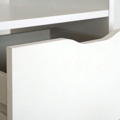 Escritorio, Mesa De Ordenador 76x115x50cm 2 Cajones, Oficina, Habitación Juvenil, Desk, Tocador, Briebe, Prakt, Blanco_5