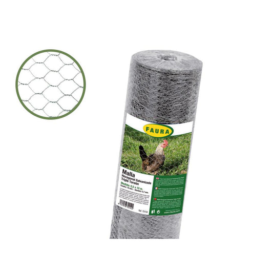 Malha hexagonal galvanizada 41 mm 0,5 x 10 m
