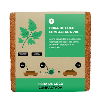Embalagem com 3 substratos de fibra de coco Planeta Huerto 70 litros 