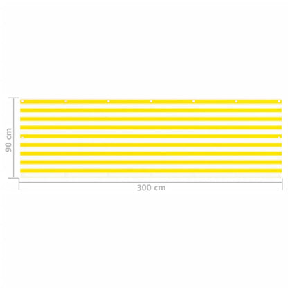 Vidaxl Toldo Para Balcón Hdpe Amarillo Y Blanco 90x300 Cm_2