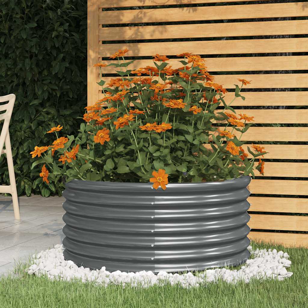 Jardinera Acero Galvanizado Antracita 80x80x36 Cm_1