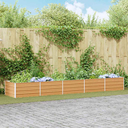 Arriate Elevado Marrón Claro 400 X 80 X 45 Cm Acero Galvanizado_1