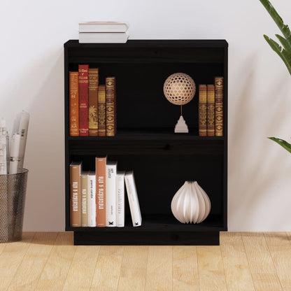 Mesa Consola De Madera Maciza De Pino Negro 60x34x75 Cm / Vetonek_2